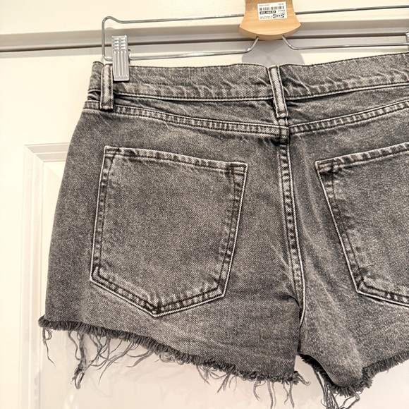BNWT All Saints Y2K Lea High Waist Frayed Hem Distressed Denim Shorts, US 28, - Picture 4 of 13